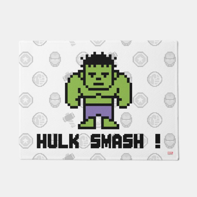 8Bit Hulk - Hulk Smash! Doormat (Front)