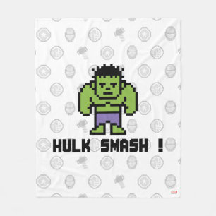 8Bit Hulk - Hulk Smash! Fleece Blanket
