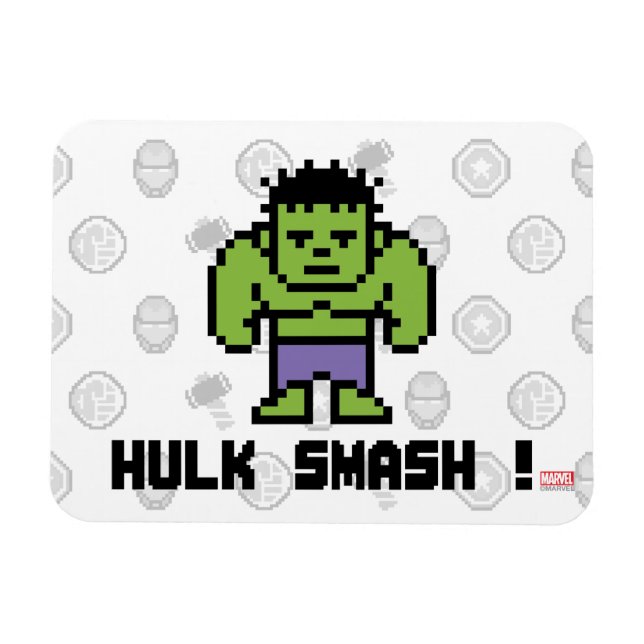 8Bit Hulk - Hulk Smash! Magnet (Horizontal)