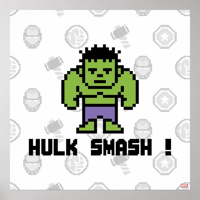 8Bit Hulk - Hulk Smash! Poster (Front)