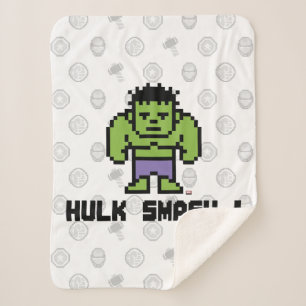 8Bit Hulk - Hulk Smash! Sherpa Blanket