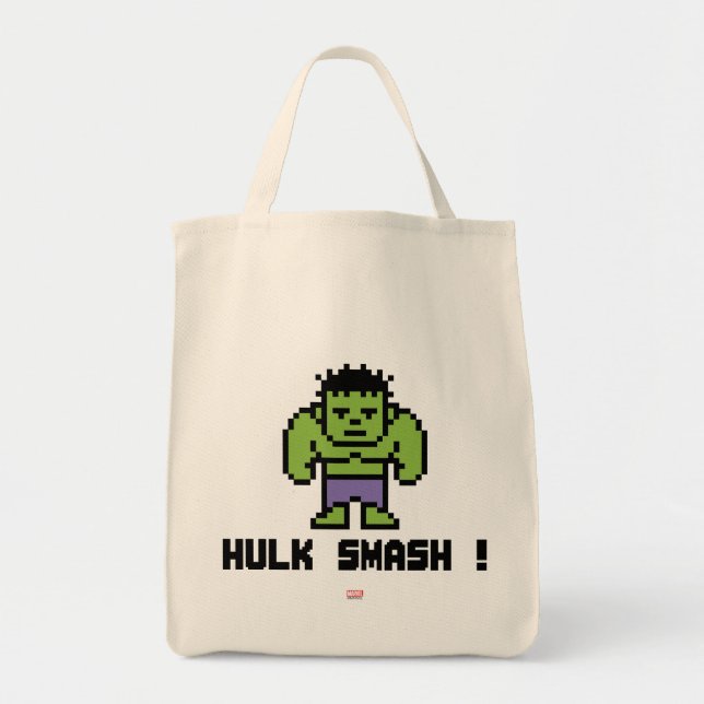8Bit Hulk - Hulk Smash! Tote Bag (Front)