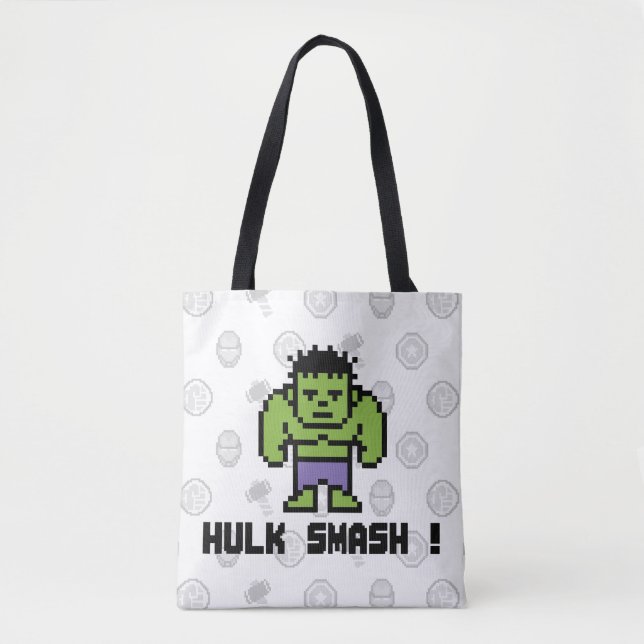 8Bit Hulk - Hulk Smash! Tote Bag (Front)