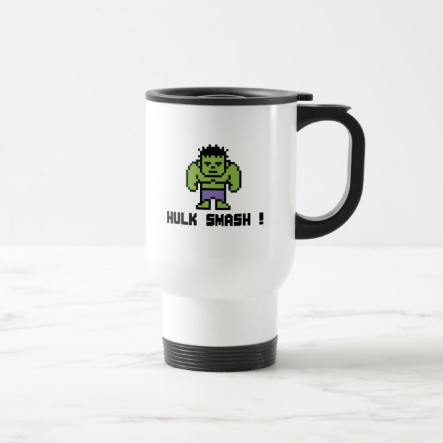 8Bit Hulk - Hulk Smash! Travel Mug (Right)