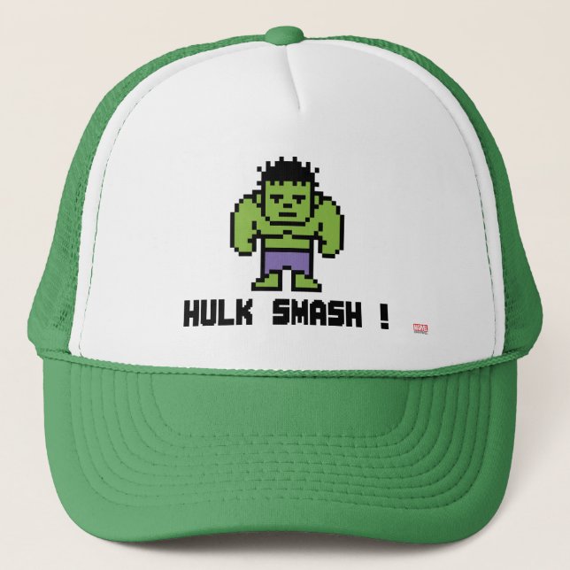 8Bit Hulk - Hulk Smash! Trucker Hat (Front)