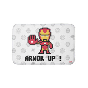 8Bit Iron Man - Armour Up! Bath Mat