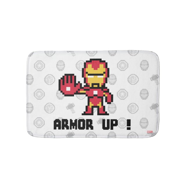 8Bit Iron Man - Armour Up! Bath Mat (Front)