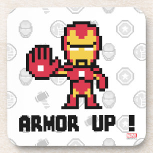 8Bit Iron Man - Armour Up! Coaster