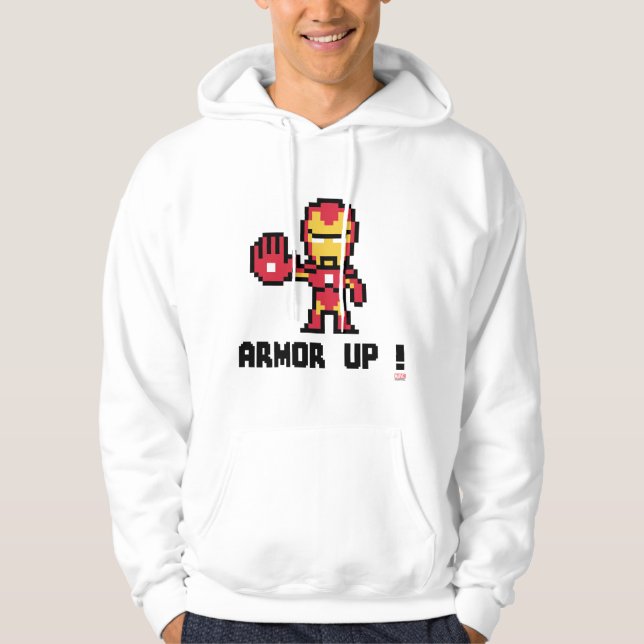 8Bit Iron Man - Armour Up! Hoodie (Front)