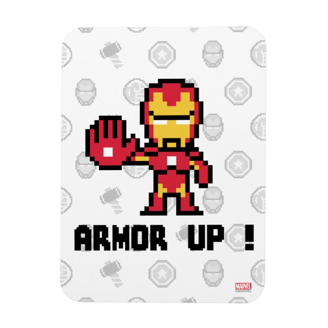 8Bit Iron Man - Armour Up! Magnet (Vertical)