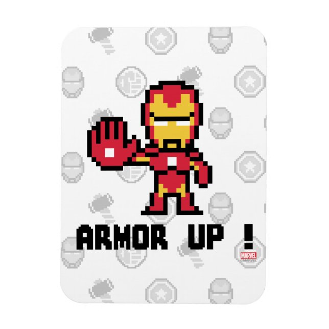 8Bit Iron Man - Armour Up! Magnet (Vertical)