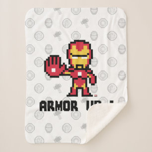 8Bit Iron Man - Armour Up! Sherpa Blanket