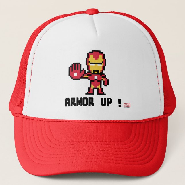 8Bit Iron Man - Armour Up! Trucker Hat (Front)