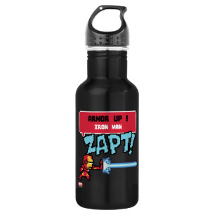 8Bit Iron Man Attack - Armour Up! 532 Ml Water Bottle