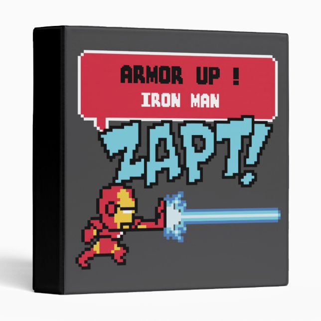 8Bit Iron Man Attack - Armour Up! Binder (Front/Spine)