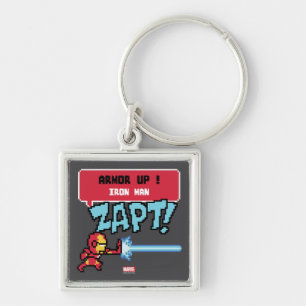 8Bit Iron Man Attack - Armour Up! Keychain