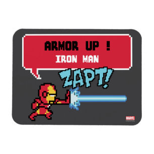 8Bit Iron Man Attack - Armour Up! Magnet