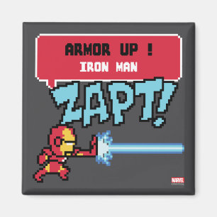 8Bit Iron Man Attack - Armour Up! Magnet