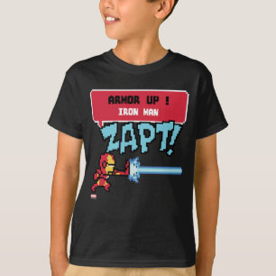 8Bit Iron Man Attack - Armour Up! T-Shirt