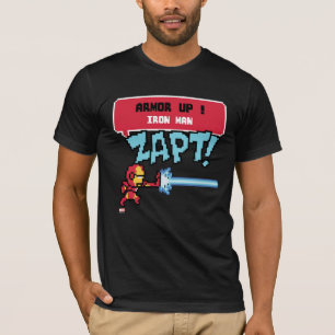 8Bit Iron Man Attack - Armour Up! T-Shirt