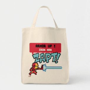 8Bit Iron Man Attack - Armour Up! Tote Bag
