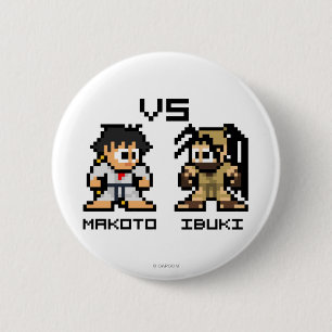 8bit Makoto VS Ibuki 2 Inch Round Button