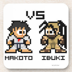 8bit Makoto VS Ibuki Coaster