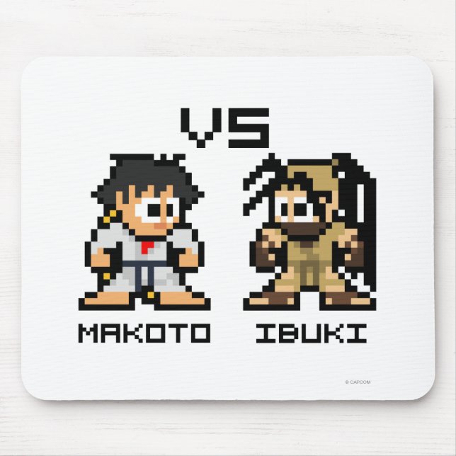 8bit Makoto VS Ibuki Mouse Pad (Front)