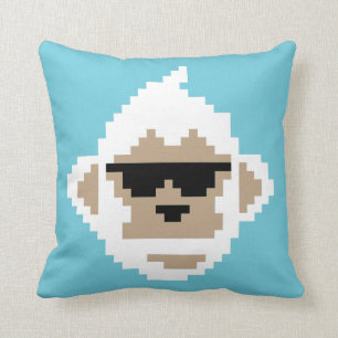 8Bit Monku Throw Pillow