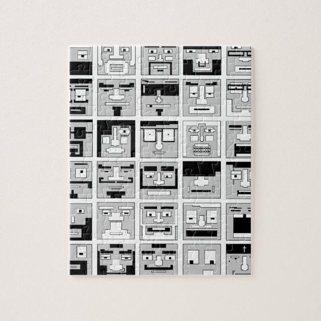 8bit Pixel Characters design Jigsaw Puzzle (Vertical)
