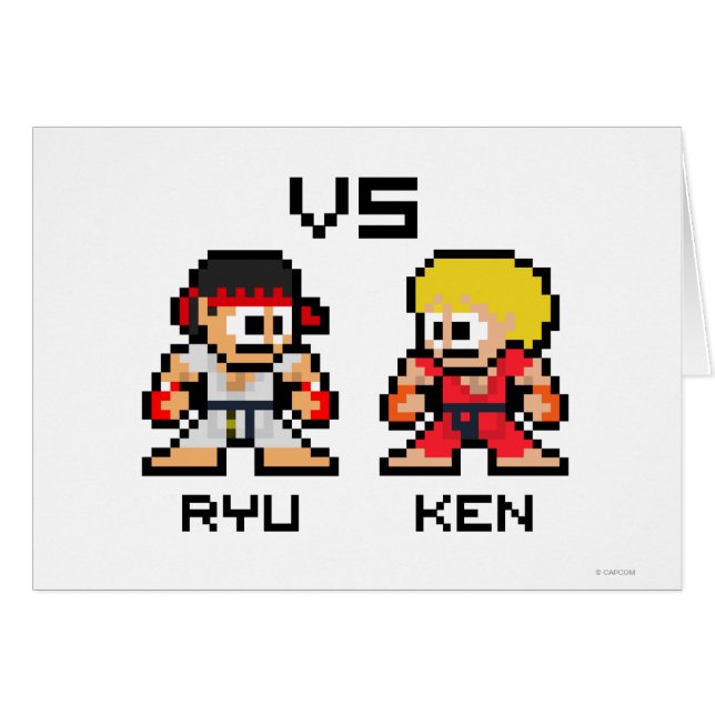 8bit Ryu CONTRE Ken (Devant horizontal)