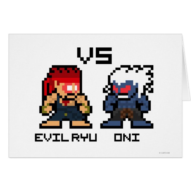 8bit Ryu mauvais CONTRE Oni (Devant horizontal)