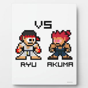 8bit Ryu VS Akuma Plaque