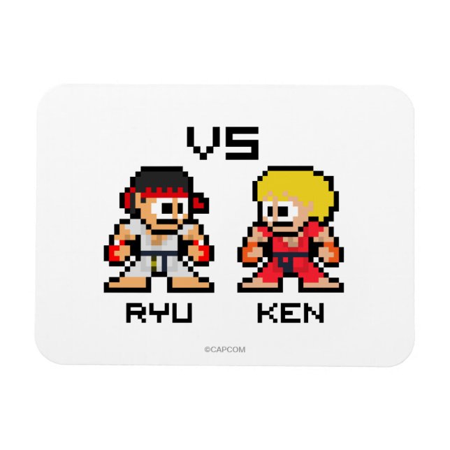 8bit Ryu VS Ken Magnet (Horizontal)