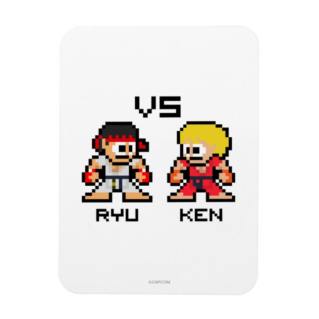 8bit Ryu VS Ken Magnet (Vertical)