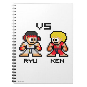 8bit Ryu VS Ken Notebook