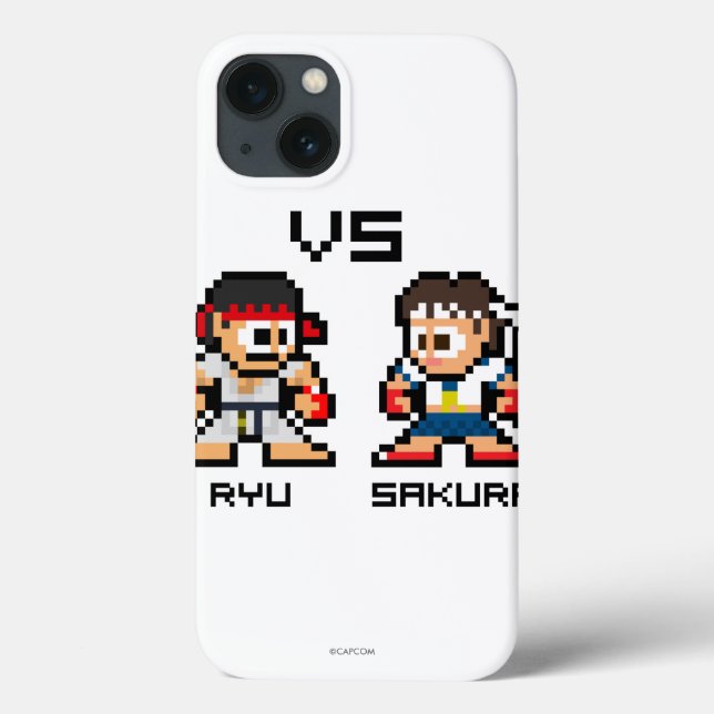 8bit Ryu VS Sakura Case-Mate iPhone Case (Back)