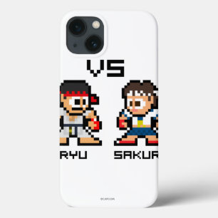 8bit Ryu VS Sakura iPhone 13 Case