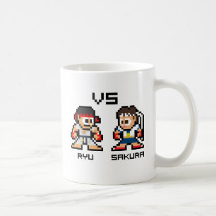 8bit Ryu VS Sakura Coffee Mug