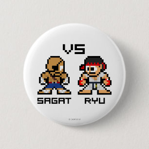 8bit Sagat VS Ryu 2 Inch Round Button