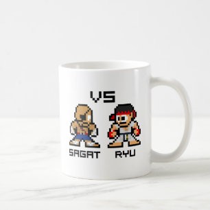 8bit Sagat VS Ryu Coffee Mug