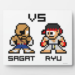8bit Sagat VS Ryu Plaque