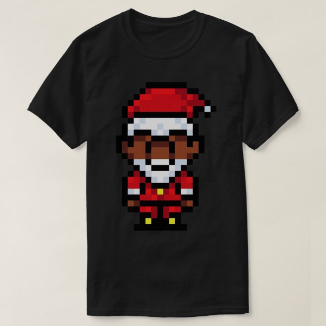 8bit Santa Claus Funny Retro Santa 1 T-Shirt (Design Front)