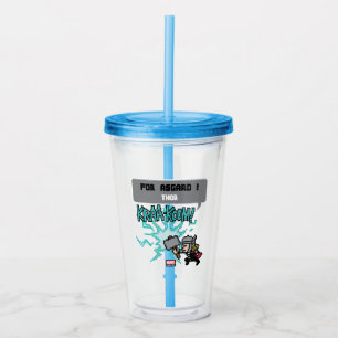 8Bit Thor Attack - For Asgard! Acrylic Tumbler