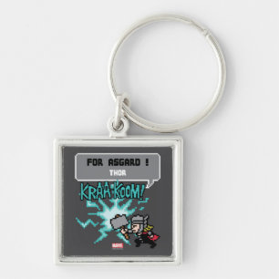 8Bit Thor Attack - For Asgard! Keychain