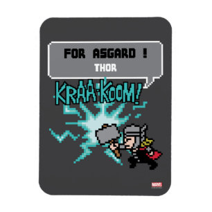 8Bit Thor Attack - For Asgard! Magnet