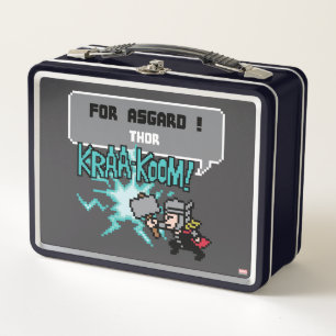8Bit Thor Attack - For Asgard! Metal Lunch Box
