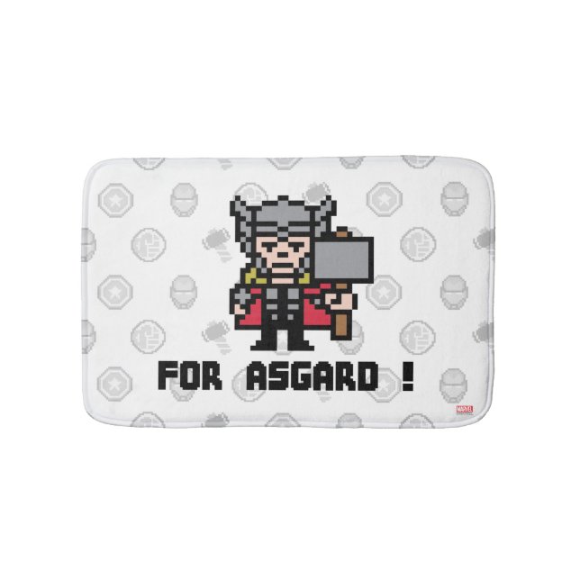 8Bit Thor - For Asgard! Bath Mat (Front)