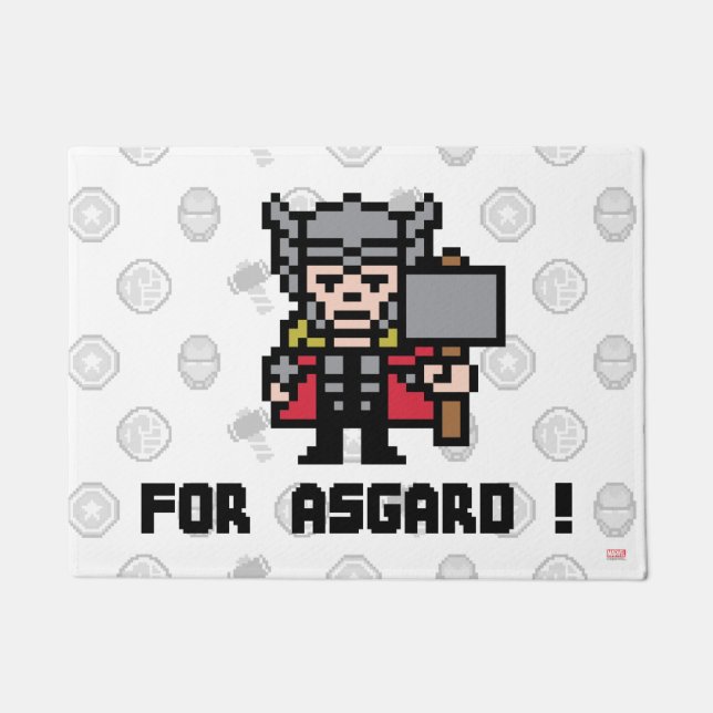 8Bit Thor - For Asgard! Doormat (Front)