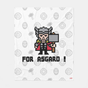 8Bit Thor - For Asgard! Fleece Blanket